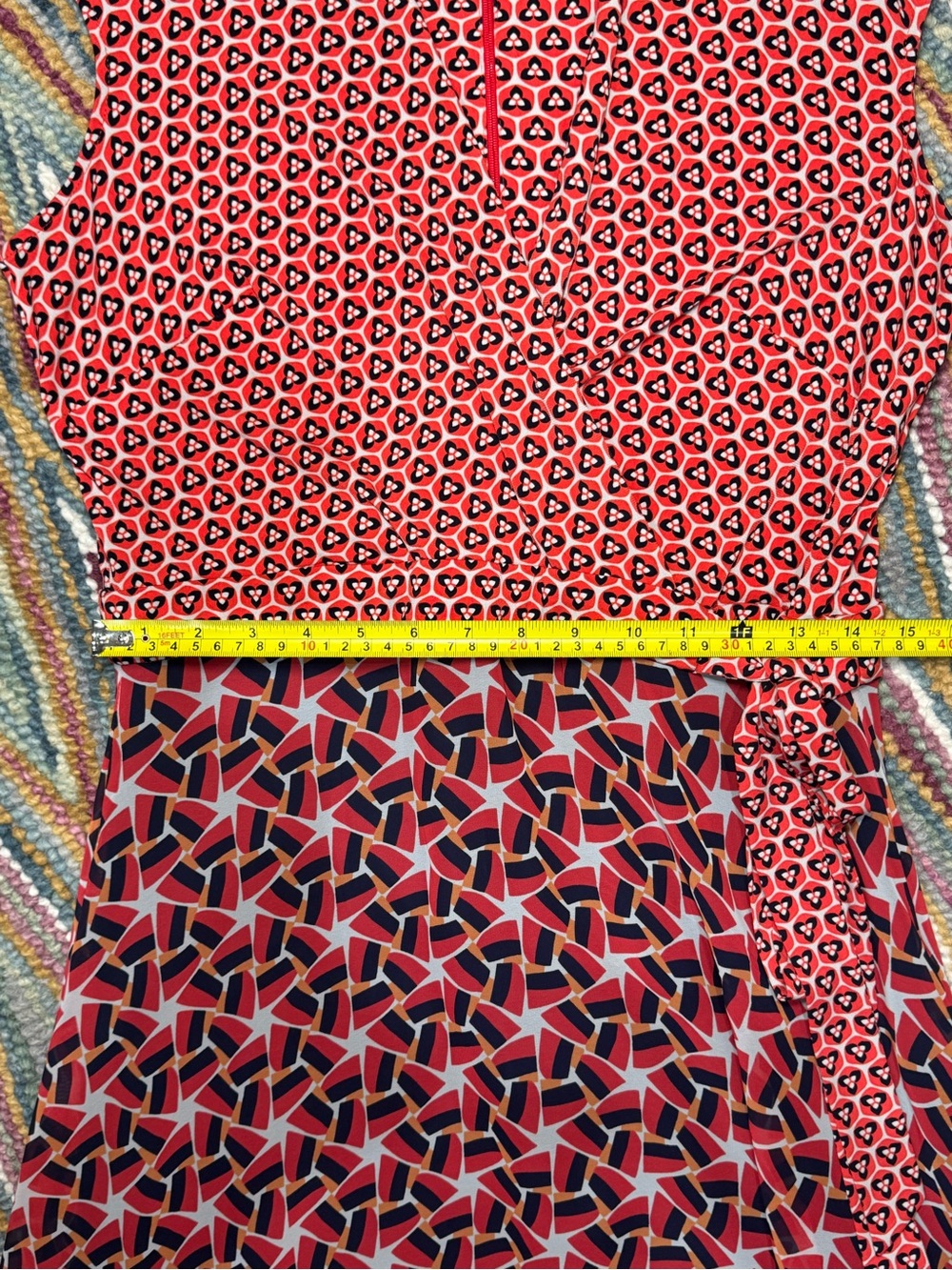 ◾️🍓 Taylor Red Geometric Print Maxi Dress NWOT 🍓◾️ - Picture 8 of 12
